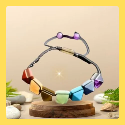7 Chakra Pyramid Bracelet