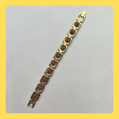 Rudraksha Square Chain Bracelet