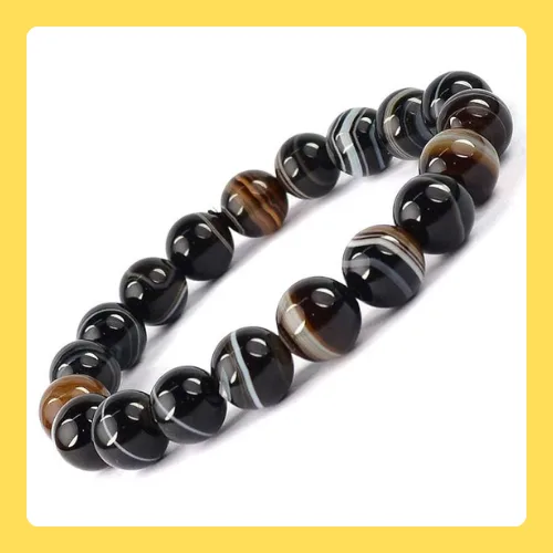 Black Agate Bracelet 8mm